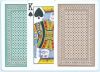 Dal Negro Plastic Cards: Casino Circle Back, Narrow, Regular Index, Green and Brown